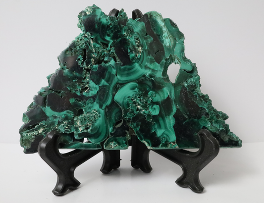 Polished Malachite Slab - 3.7" x 2.4" (82mm-x-59mm) - Malachite Mineral - Malachite Collectibles - Malachite Decor - Malachite Specimen - Green Malachite MSAA7