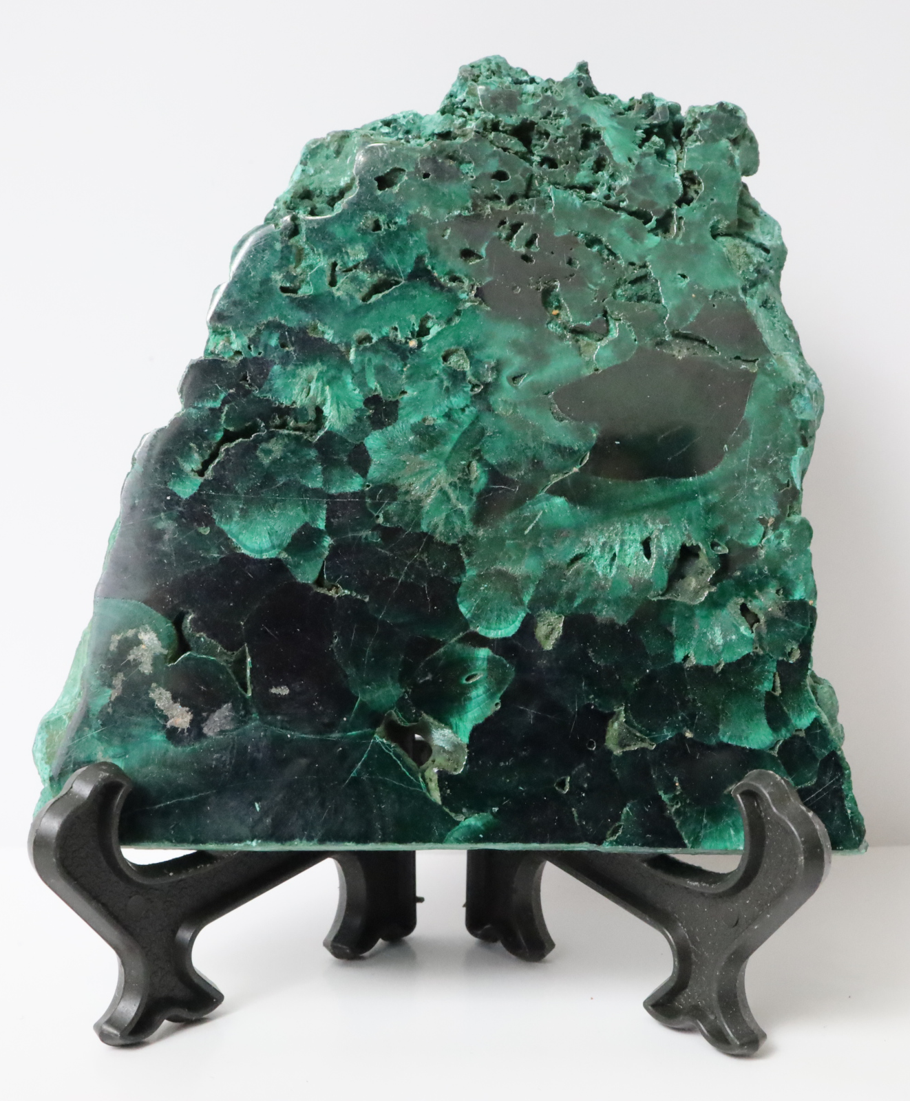 Polished Malachite Slab - 3.2" x 2.7" (81mm x 69mm) - Malachite Mineral - Malachite Collectibles - Malachite Decor - Malachite Specimen - Green Malachite MSAA3