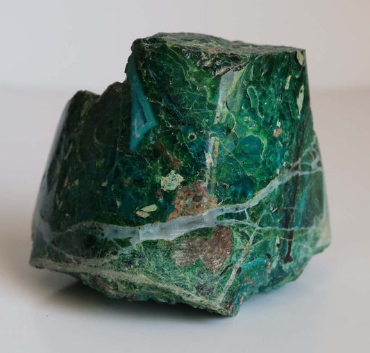 Ray Mine Polished Chrysocolla Specimen, 1.8" (46mm), Ray Mine Gem Silica, Ray Mine Chrysocolla, Arizona Gemstones, Collectible Minerals, Rare Mineral Specimens, Copper Mine Minerals, P1