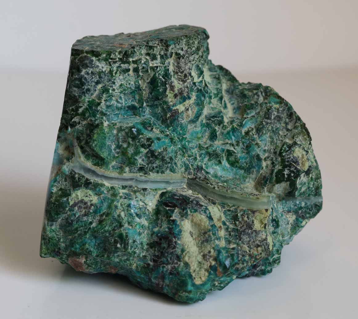 Ray Mine Polished Chrysocolla Specimen, 1.8" (46mm), Ray Mine Gem Silica, Ray Mine Chrysocolla, Arizona Gemstones, Collectible Minerals, Rare Mineral Specimens, Copper Mine Minerals, P1