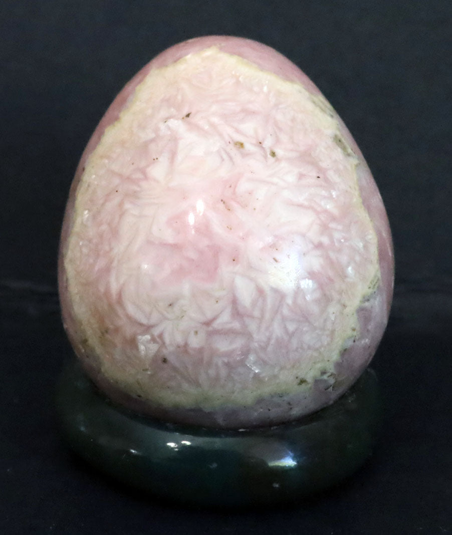 Peru Rhodochrosite Polished Egg - 1.1" (28mm) - Rhodochrosite Stone - Pink Rhodochrosite Gemstone - Heart Healer Crystal SME5