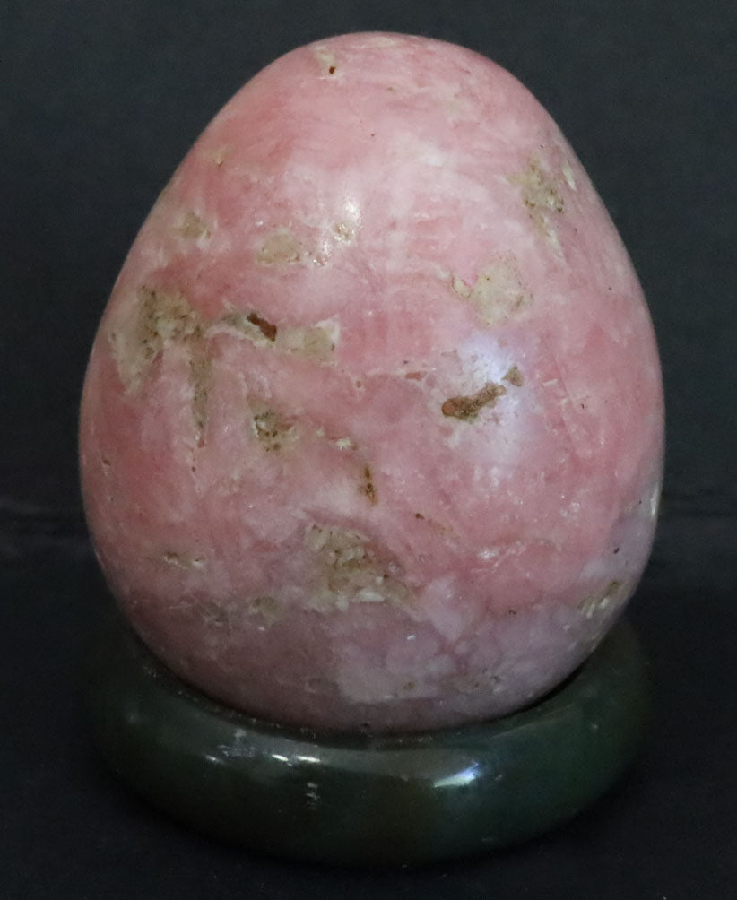 Peru Rhodochrosite Polished Egg - 1.1" (28mm) - Rhodochrosite Stone - Pink Rhodochrosite Gemstone - Heart Healer Crystal SME5