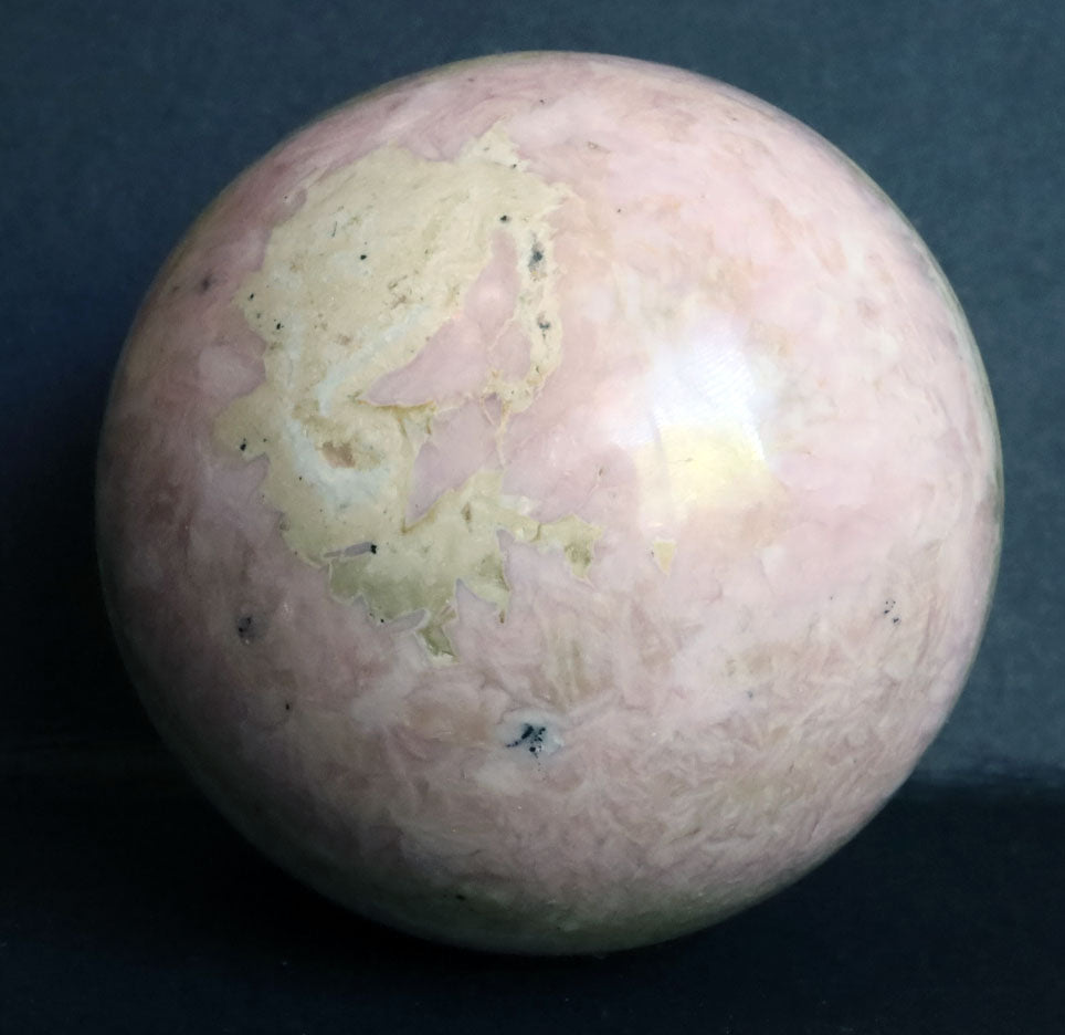 Peru Rhodochrosite Polished Sphere - 2.1" (54mm) - Rhodochrosite Stone - Pink Rhodochrosite Gemstone - Heart Healer Crystal LGS1