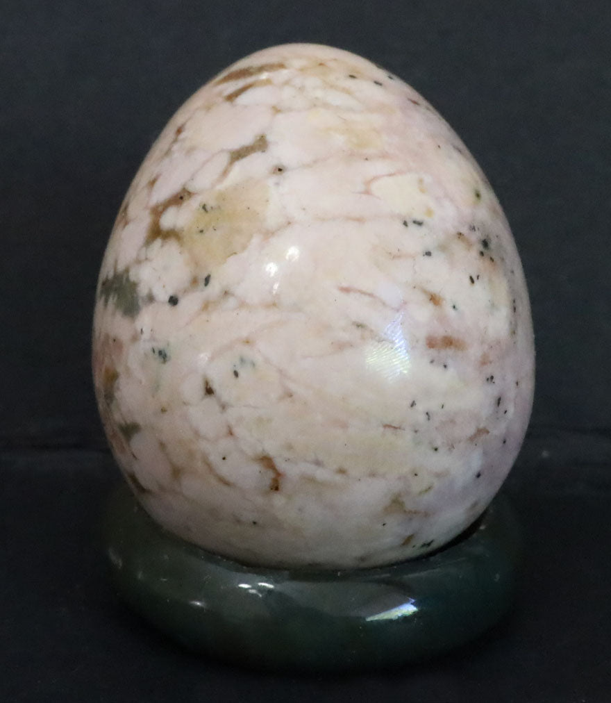 Peru Rhodochrosite Polished Egg - 1.2" (30mm) - Rhodochrosite Stone - Pink Rhodochrosite Gemstone - Heart Healer Crystal SME6