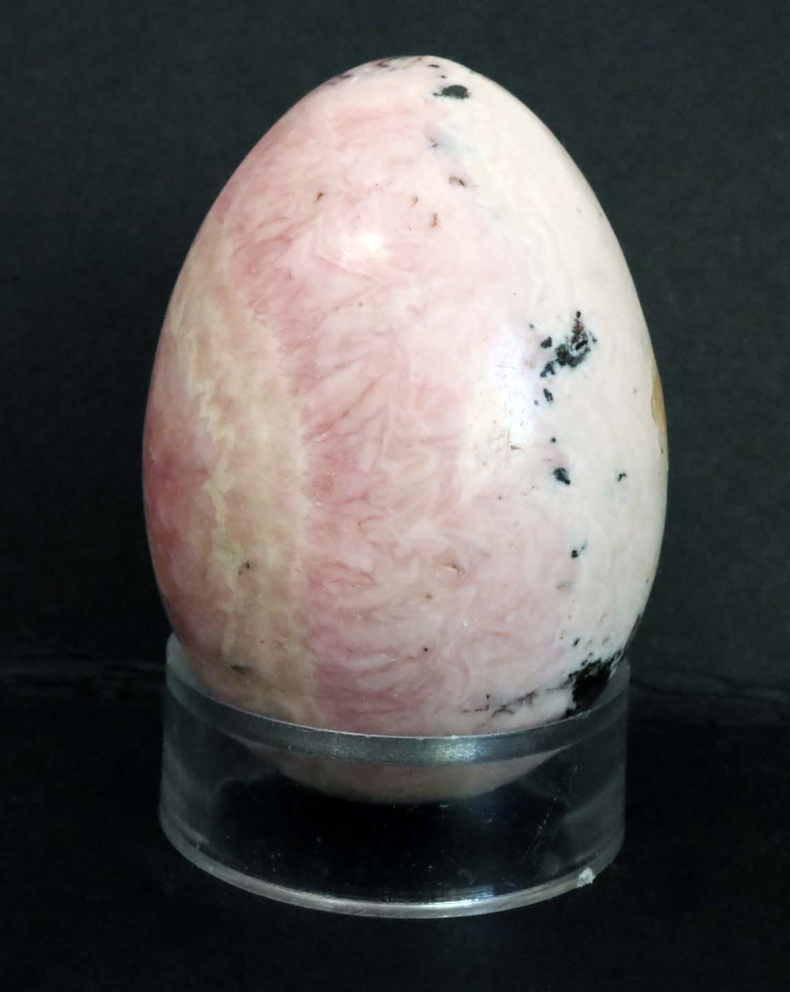Peru Rhodochrosite Polished Egg - 2.1" (53mm) - Rhodochrosite Stone - Pink Rhodochrosite Gemstone - Heart Healer Crystal LGE2