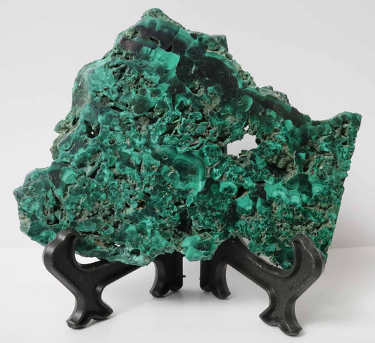 Polished Malachite Slab - 3.3" x 2.8" (85mm x 71mm) - Malachite Mineral - Malachite Collectibles - Malachite Decor - Malachite Specimen - Green Malachite MSAA6