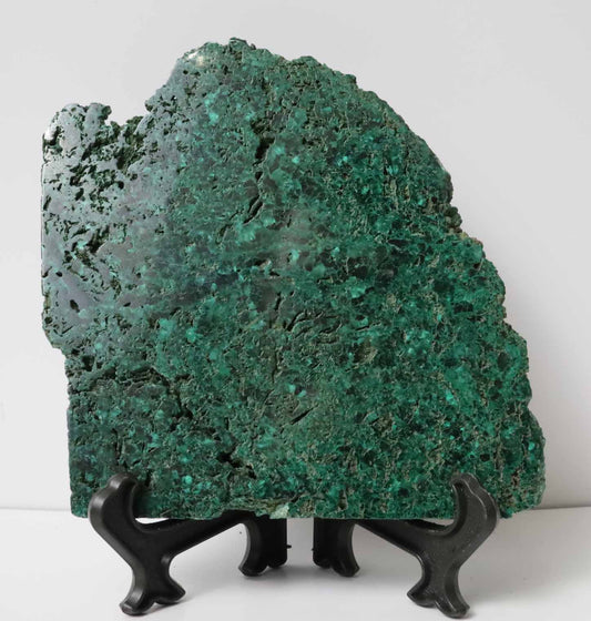 Polished Malachite Slab - 3.8" x 3.5" (96mm x 95mm) - Malachite Mineral - Malachite Collectibles - Malachite Decor - Malachite Specimen - Green Malachite MSA2