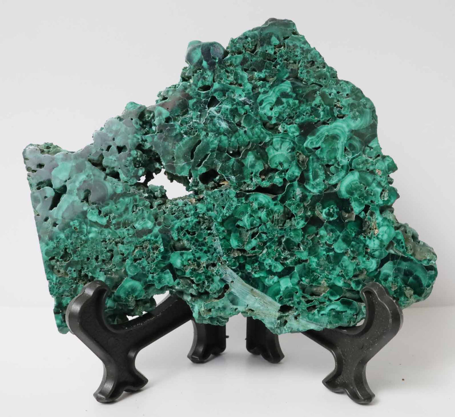 Polished Malachite Slab - 3.3" x 2.8" (85mm x 71mm) - Malachite Mineral - Malachite Collectibles - Malachite Decor - Malachite Specimen - Green Malachite MSAA6