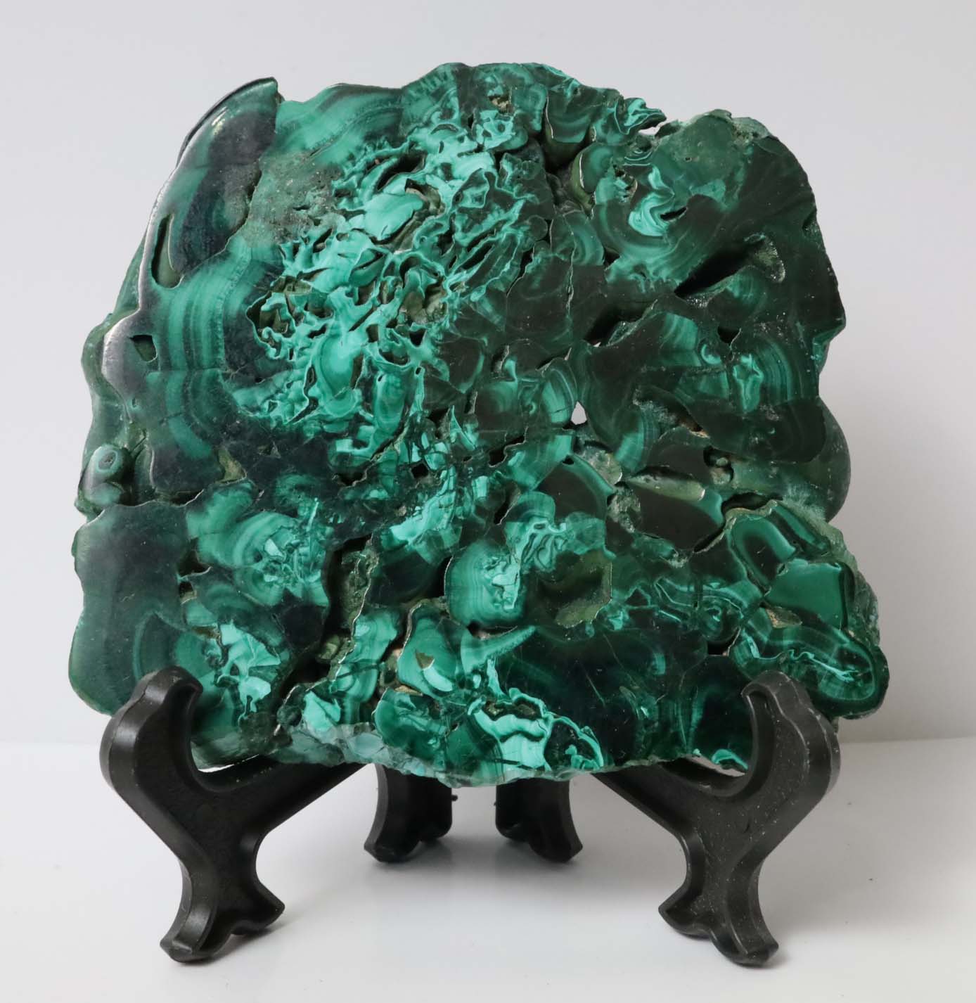 Polished Malachite Slab - 2.9" x 2.6" (75mm x 66mm) - Malachite Mineral - Malachite Collectibles - Malachite Decor - Malachite Specimen - Green Malachite MSAAA2