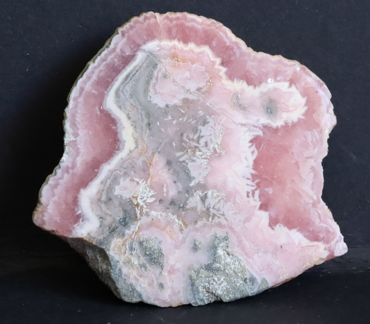 Argentine Rhodochrosite Polished Slab - 1.7" (44mm) - Rhodochrosite Stone - Pink Rhodochrosite Gemstone - Heart Healer Crystal Sb1