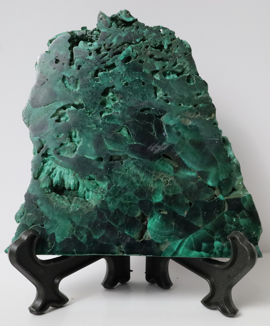 Polished Malachite Slab - 3.2" x 2.7" (81mm x 69mm) - Malachite Mineral - Malachite Collectibles - Malachite Decor - Malachite Specimen - Green Malachite MSAA3