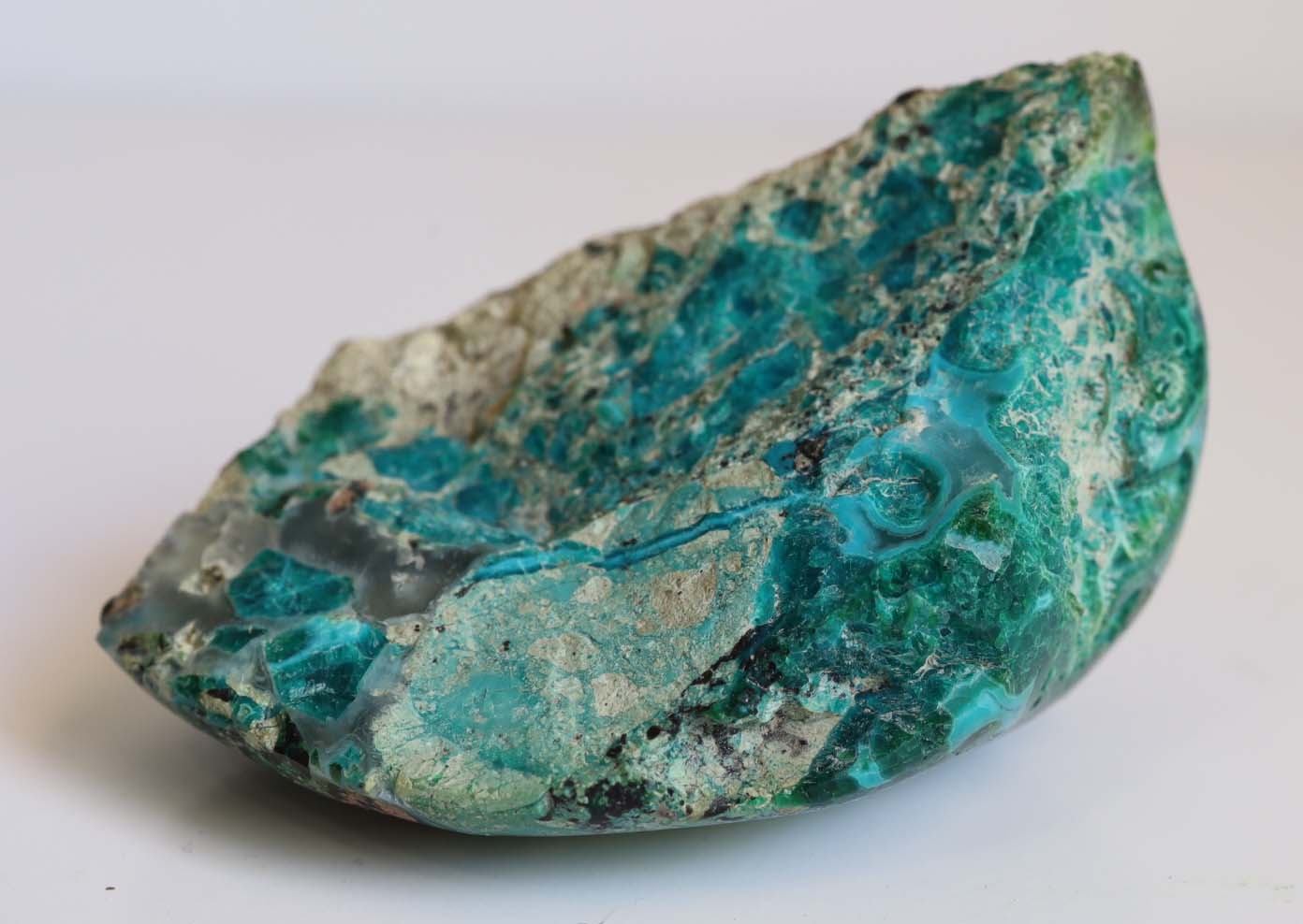 Ray Mine Polished Chrysocolla Specimen, 2.2" (55mm), Ray Mine Gem Silica, Ray Mine Chrysocolla, Arizona Gemstones, Collectible Minerals, Rare Mineral Specimens, Copper Mine Minerals, P2