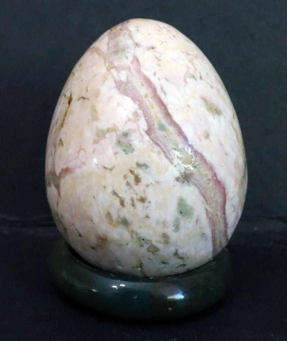 Peru Rhodochrosite Polished Egg - 1.3" (33mm) - Rhodochrosite Stone - Pink Rhodochrosite Gemstone - Heart Healer Crystal SME2