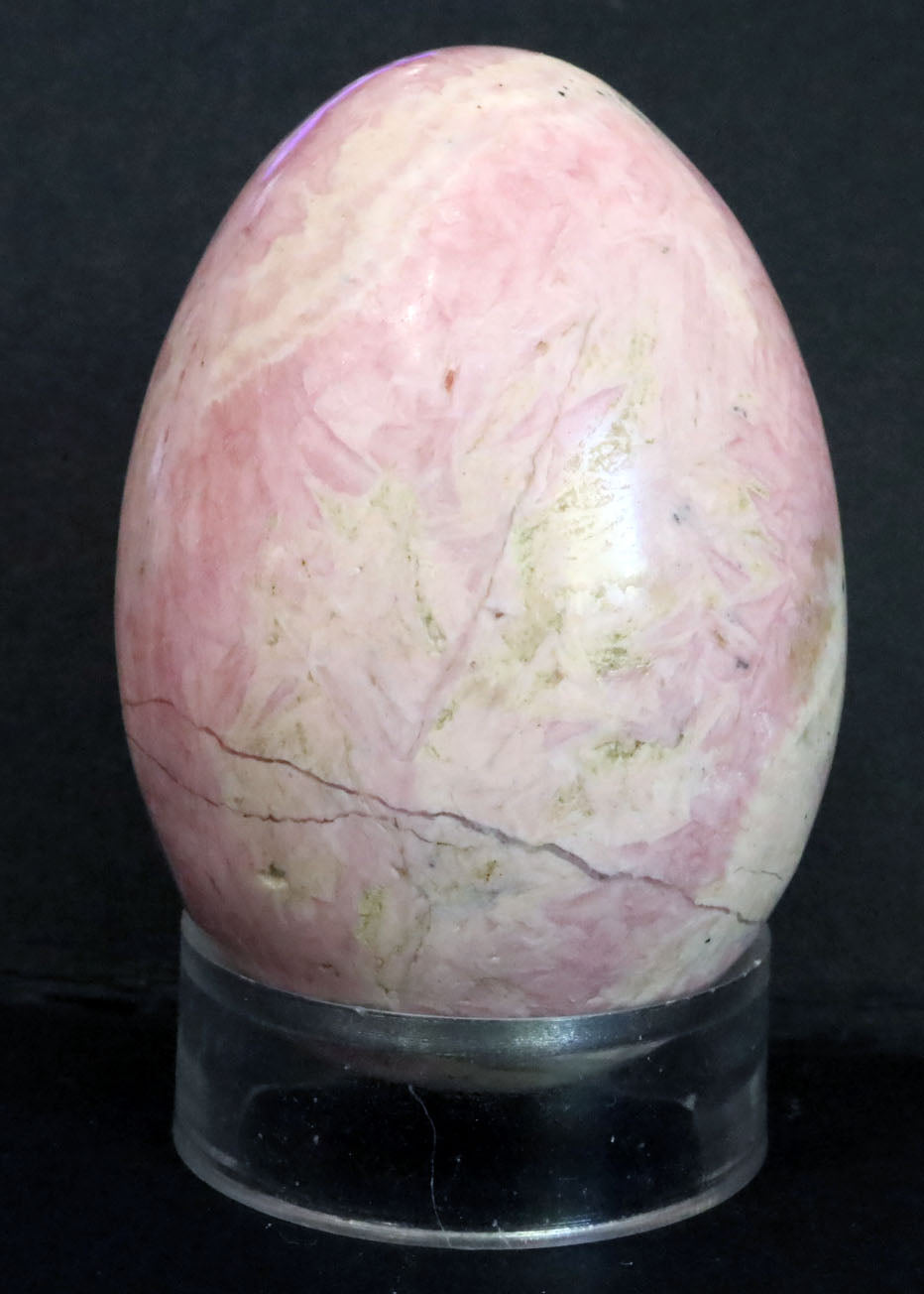 Peru Rhodochrosite Polished Egg - 2.3" (59mm) - Rhodochrosite Stone - Pink Rhodochrosite Gemstone - Heart Healer Crystal LGE1