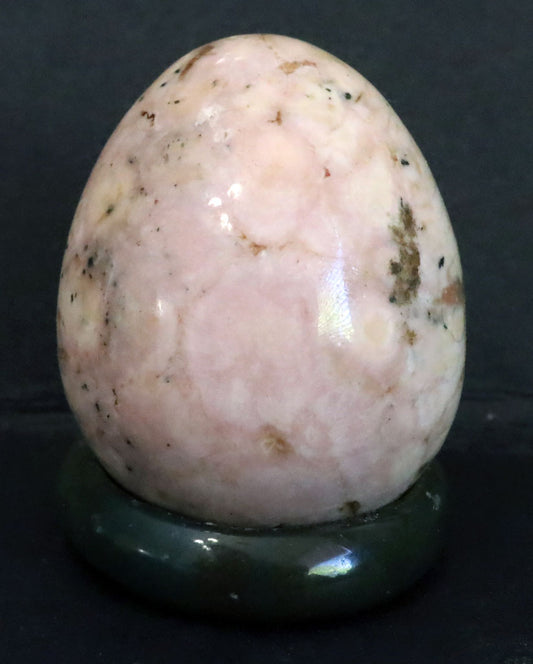 Peru Rhodochrosite Polished Egg - 1.2" (30mm) - Rhodochrosite Stone - Pink Rhodochrosite Gemstone - Heart Healer Crystal SME6