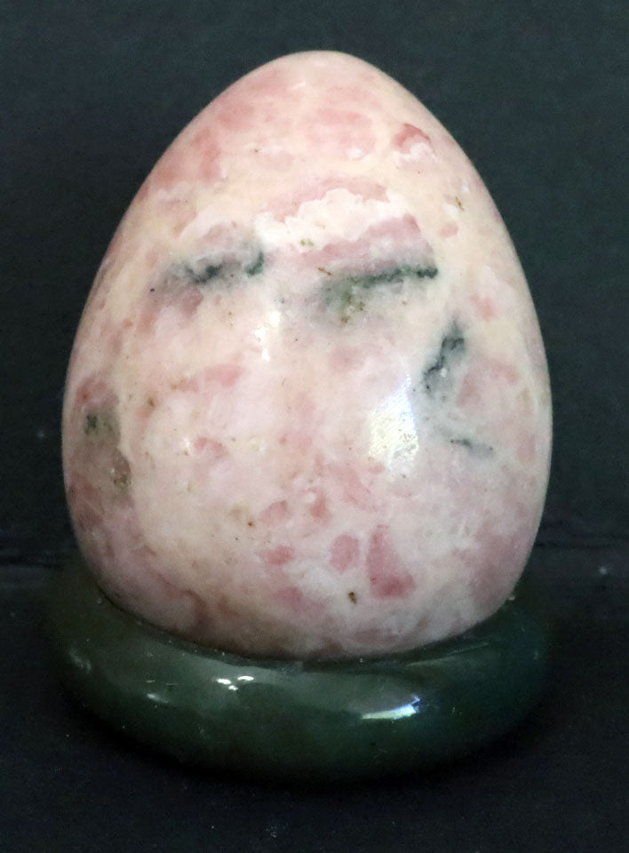 Peru Rhodochrosite Polished Egg - 1.1" (29mm) - Rhodochrosite Stone - Pink Rhodochrosite Gemstone - Heart Healer Crystal SME3