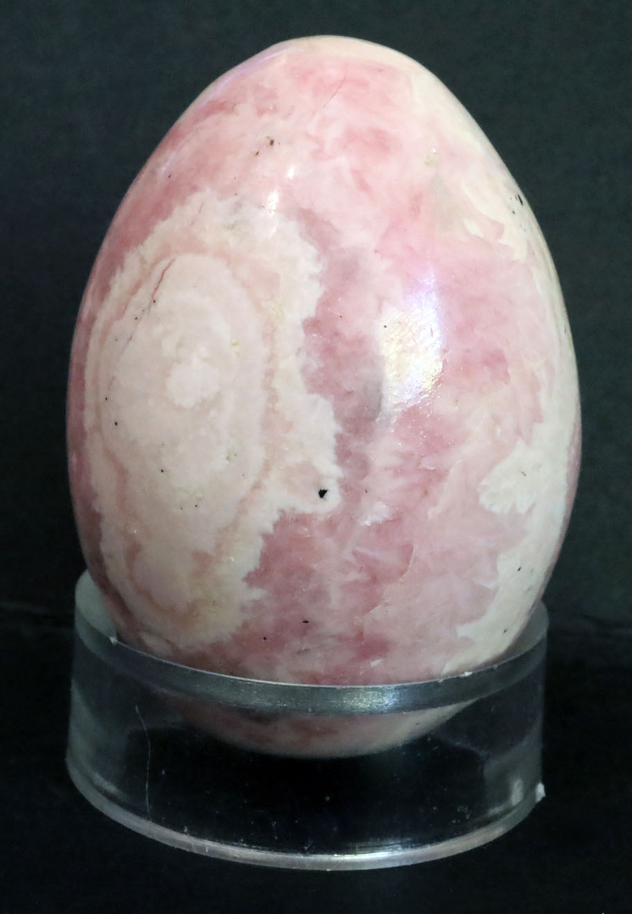 Peru Rhodochrosite Polished Egg - 2" (50mm) - Rhodochrosite Stone - Pink Rhodochrosite Gemstone - Heart Healer Crystal LGE4