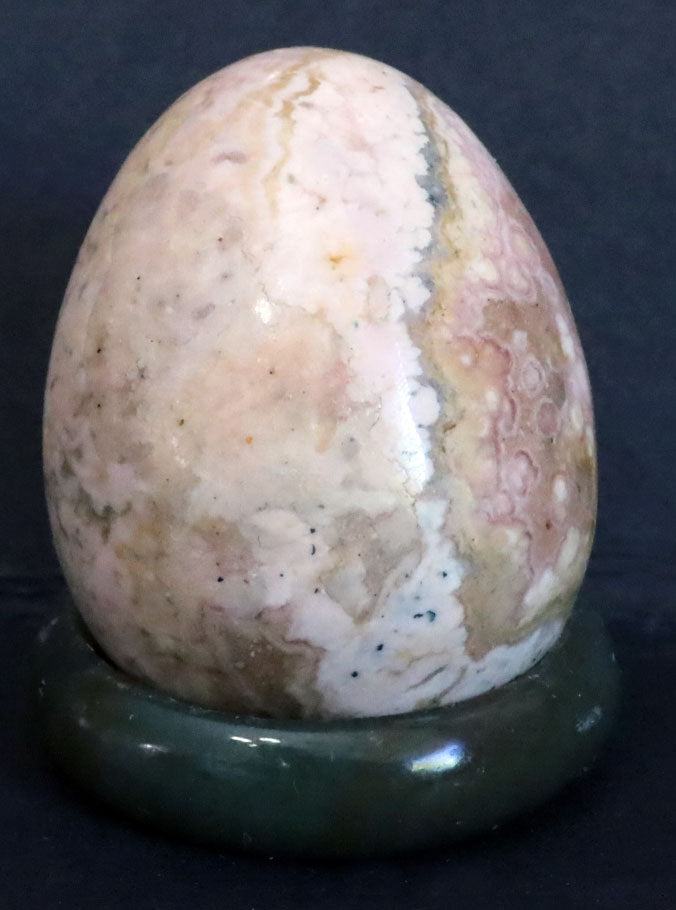 Peru Rhodochrosite Polished Egg - 1.1" (28mm) - Rhodochrosite Stone - Pink Rhodochrosite Gemstone - Heart Healer Crystal SME8