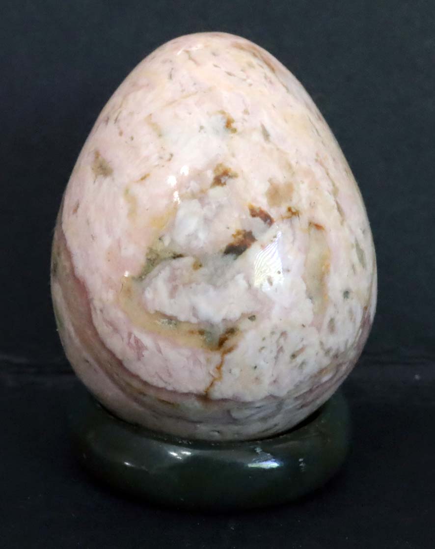 Peru Rhodochrosite Polished Egg - 1.3" (33mm) - Rhodochrosite Stone - Pink Rhodochrosite Gemstone - Heart Healer Crystal SME2