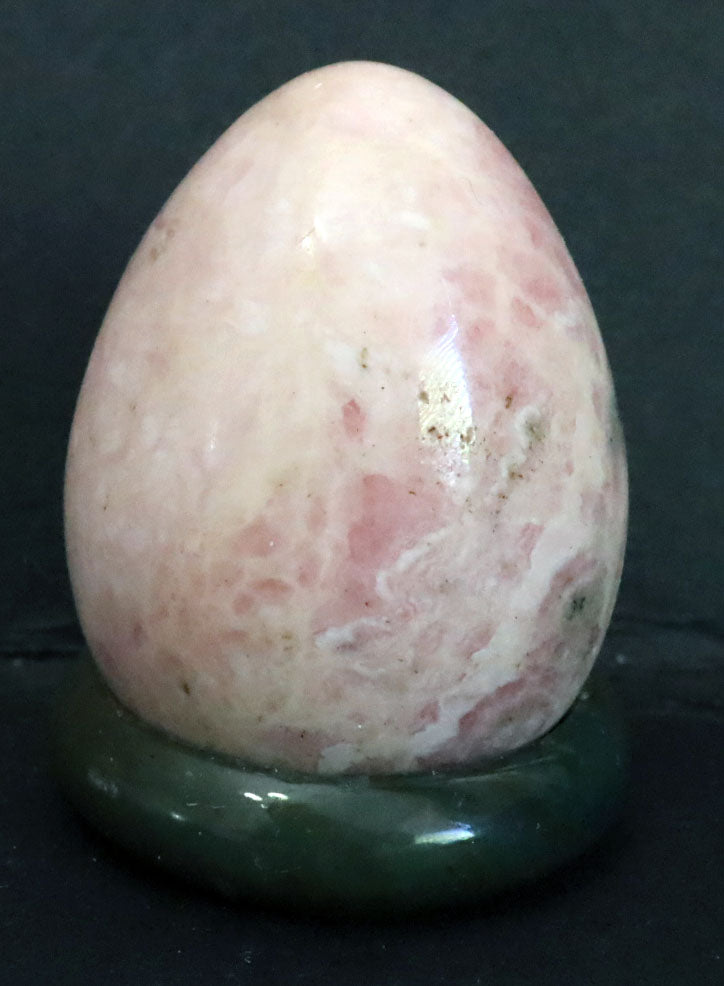 Peru Rhodochrosite Polished Egg - 1.1" (29mm) - Rhodochrosite Stone - Pink Rhodochrosite Gemstone - Heart Healer Crystal SME3