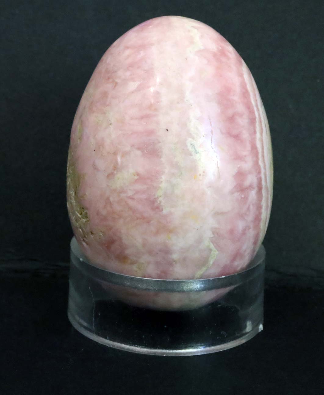 Peru Rhodochrosite Polished Egg - 2" (50mm) - Rhodochrosite Stone - Pink Rhodochrosite Gemstone - Heart Healer Crystal LGE3