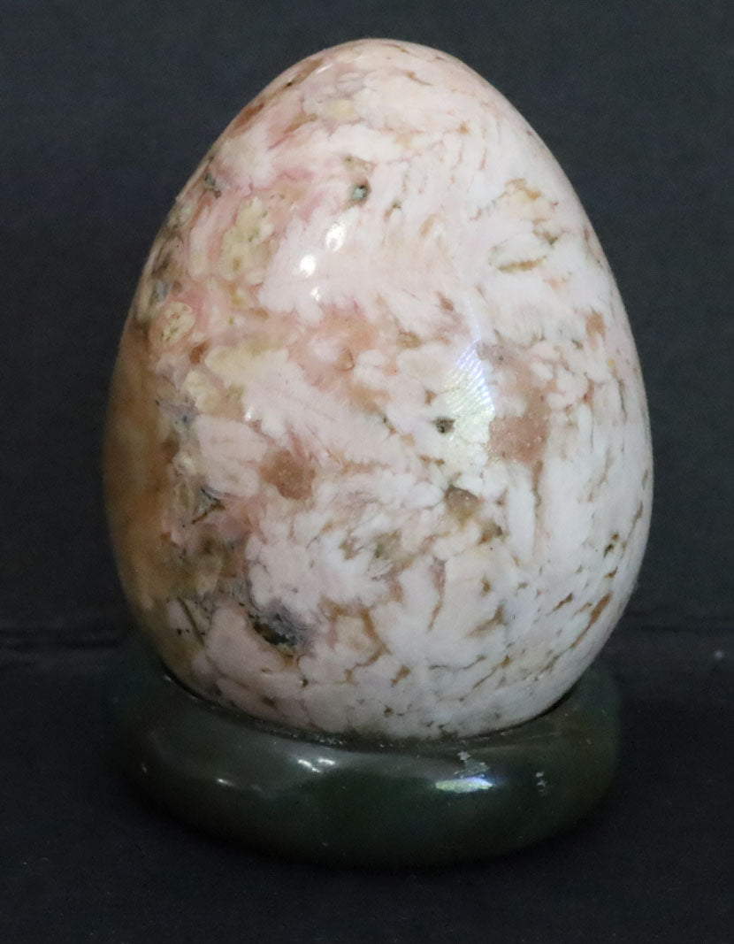 Peru Rhodochrosite Polished Egg - 1.2" (31mm) - Rhodochrosite Stone - Pink Rhodochrosite Gemstone - Heart Healer Crystal SME1