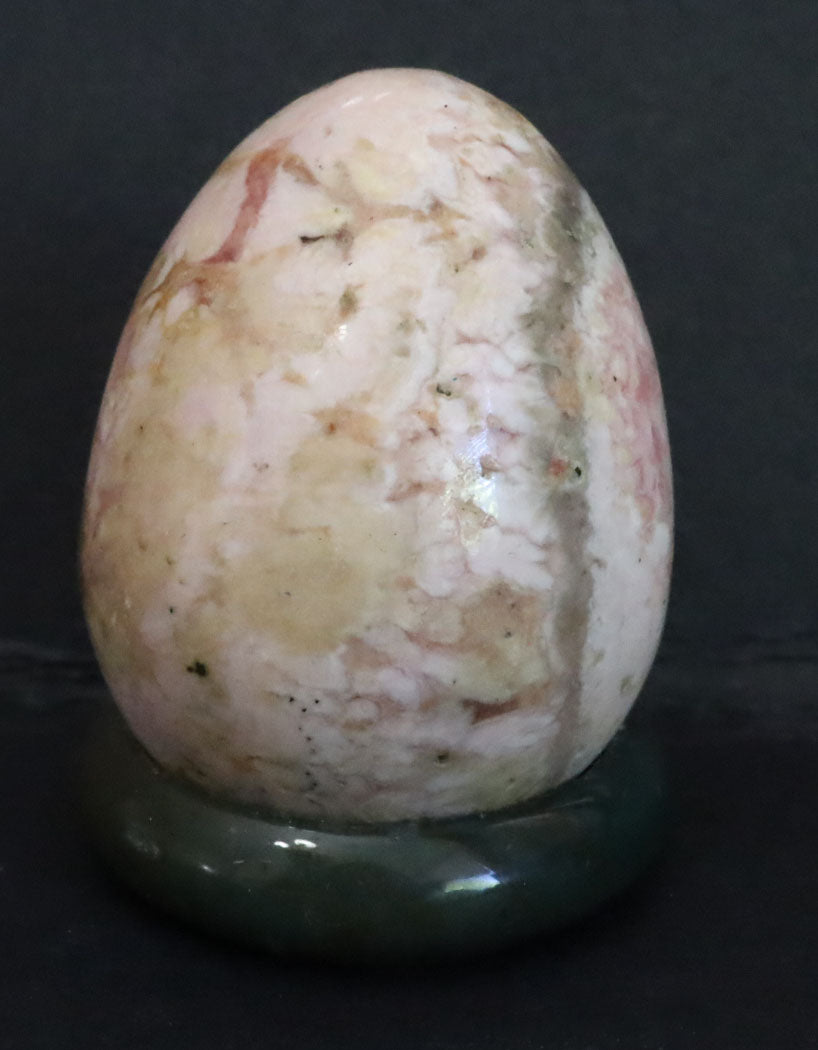 Peru Rhodochrosite Polished Egg - 1.2" (30mm) - Rhodochrosite Stone - Pink Rhodochrosite Gemstone - Heart Healer Crystal SME4