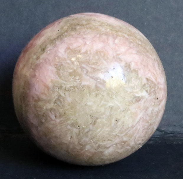 Peru Rhodochrosite Polished Sphere - 1.4" (36mm) - Rhodochrosite Stone - Pink Rhodochrosite Gemstone - Heart Healer Crystal SMS2