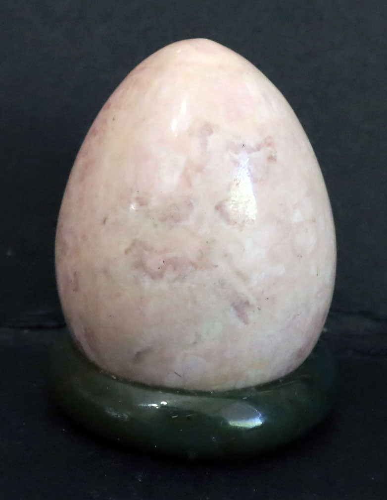 Peru Rhodochrosite Polished Egg - 1.1" (29mm) - Rhodochrosite Stone - Pink Rhodochrosite Gemstone - Heart Healer Crystal SME3