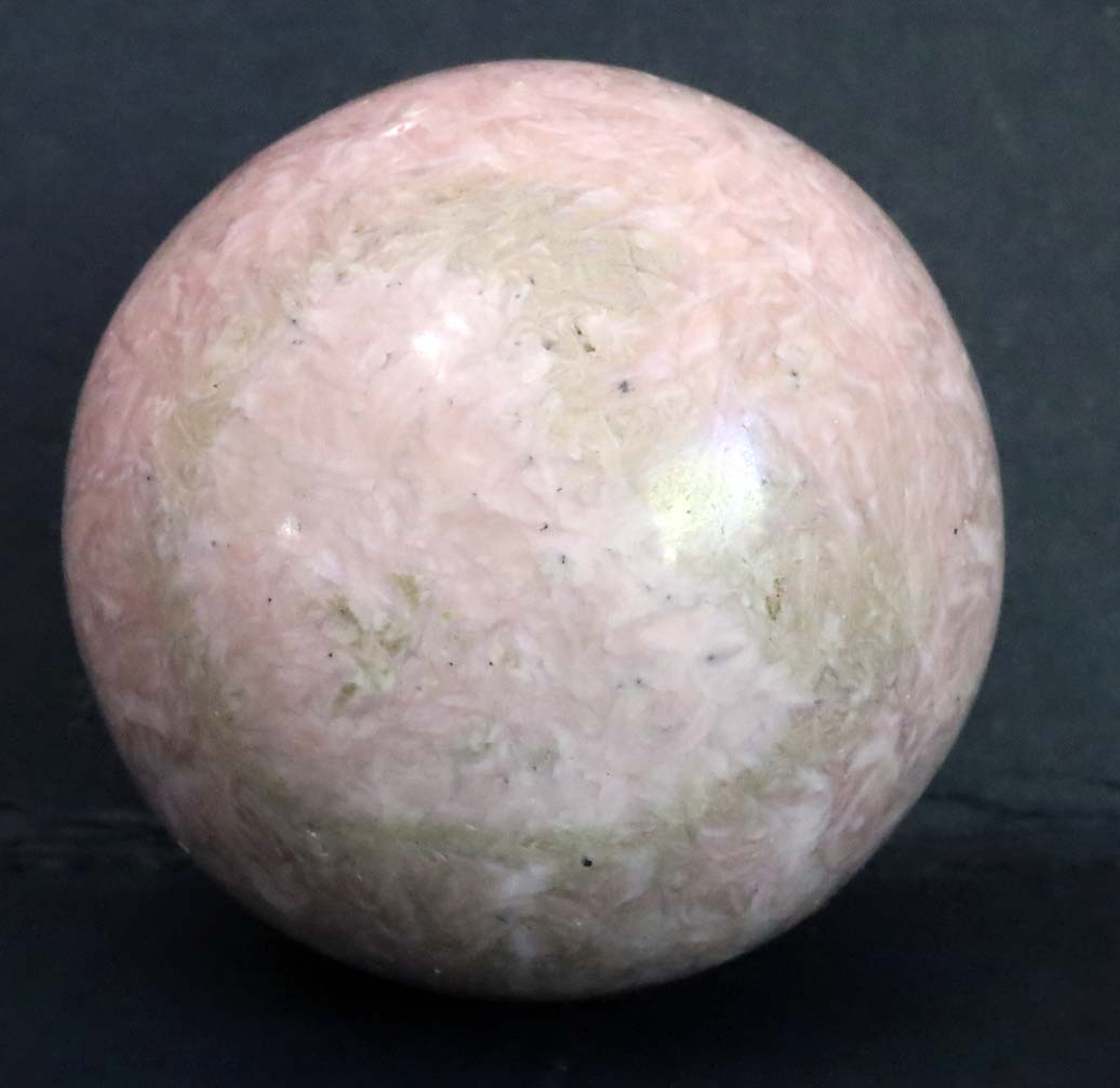 Peru Rhodochrosite Polished Sphere - 1.6" (40mm) - Rhodochrosite Stone - Pink Rhodochrosite Gemstone - Heart Healer Crystal SMS4