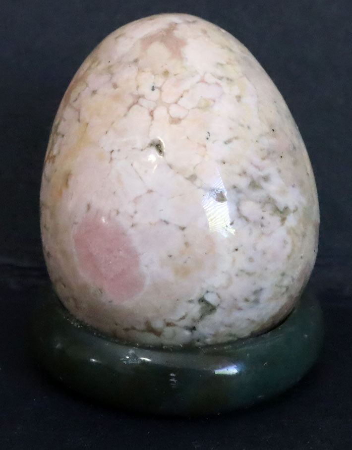 Peru Rhodochrosite Polished Egg - 1.1" (28mm) - Rhodochrosite Stone - Pink Rhodochrosite Gemstone - Heart Healer Crystal SME8