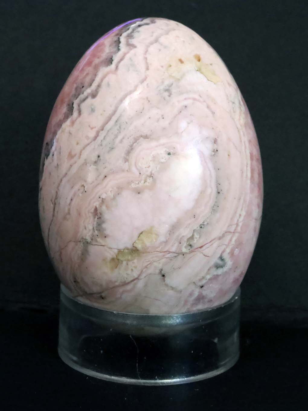 Peru Rhodochrosite Polished Egg - 2.3" (59mm) - Rhodochrosite Stone - Pink Rhodochrosite Gemstone - Heart Healer Crystal LGE1