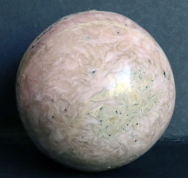 Peru Rhodochrosite Polished Sphere - 1.5" (38mm) - Rhodochrosite Stone - Pink Rhodochrosite Gemstone - Heart Healer Crystal SMS1