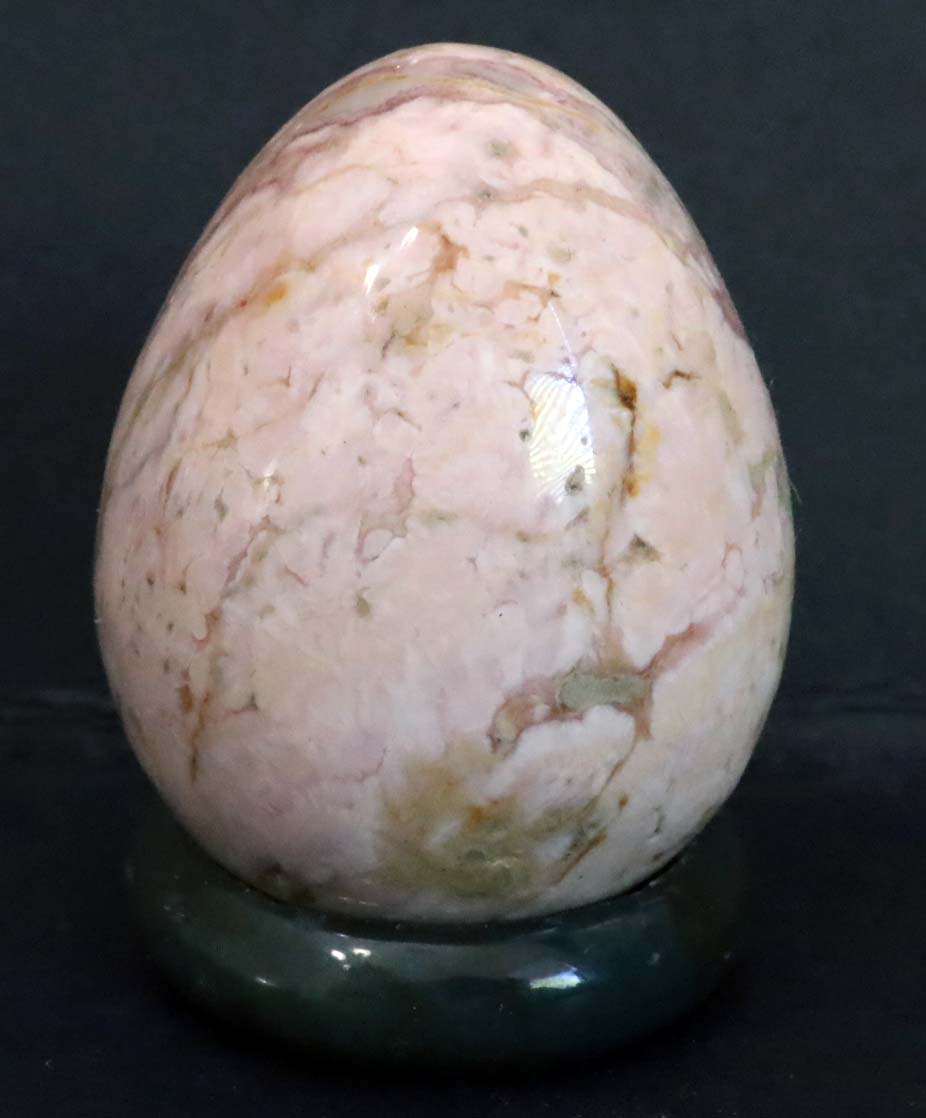 Peru Rhodochrosite Polished Egg - 1.3" (33mm) - Rhodochrosite Stone - Pink Rhodochrosite Gemstone - Heart Healer Crystal SME2