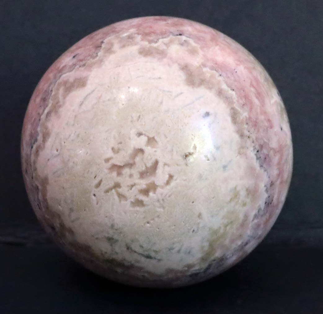 Peru Rhodochrosite Polished Sphere - 1.6" (40mm) - Rhodochrosite Stone - Pink Rhodochrosite Gemstone - Heart Healer Crystal SMS4