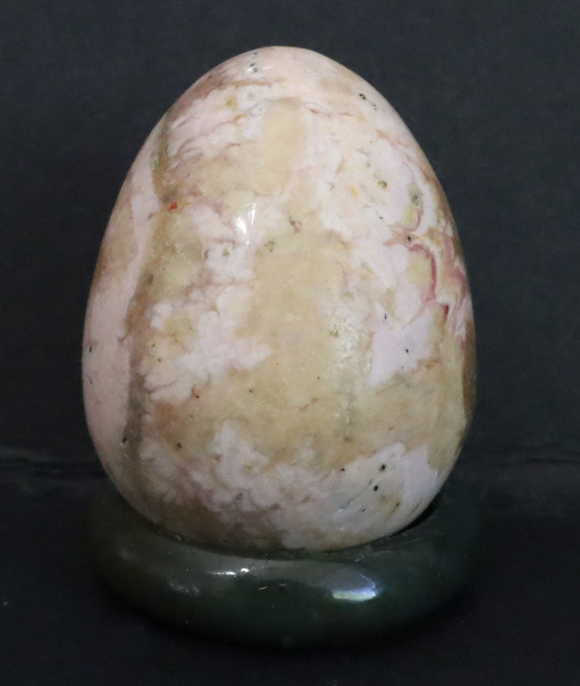 Peru Rhodochrosite Polished Egg - 1.2" (30mm) - Rhodochrosite Stone - Pink Rhodochrosite Gemstone - Heart Healer Crystal SME4