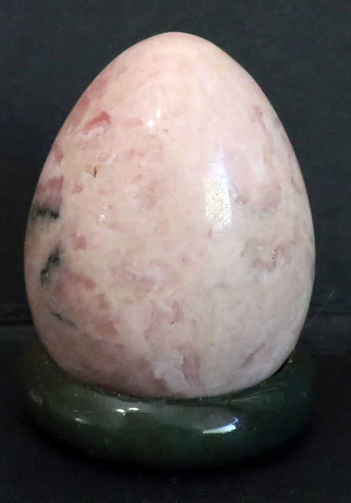 Peru Rhodochrosite Polished Egg - 1.1" (29mm) - Rhodochrosite Stone - Pink Rhodochrosite Gemstone - Heart Healer Crystal SME3