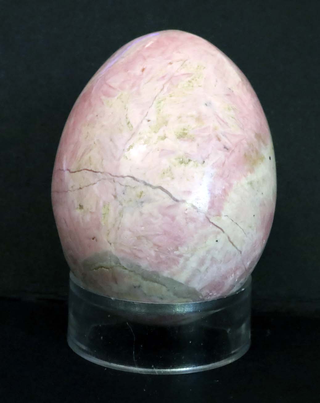 Peru Rhodochrosite Polished Egg - 2.3" (59mm) - Rhodochrosite Stone - Pink Rhodochrosite Gemstone - Heart Healer Crystal LGE1