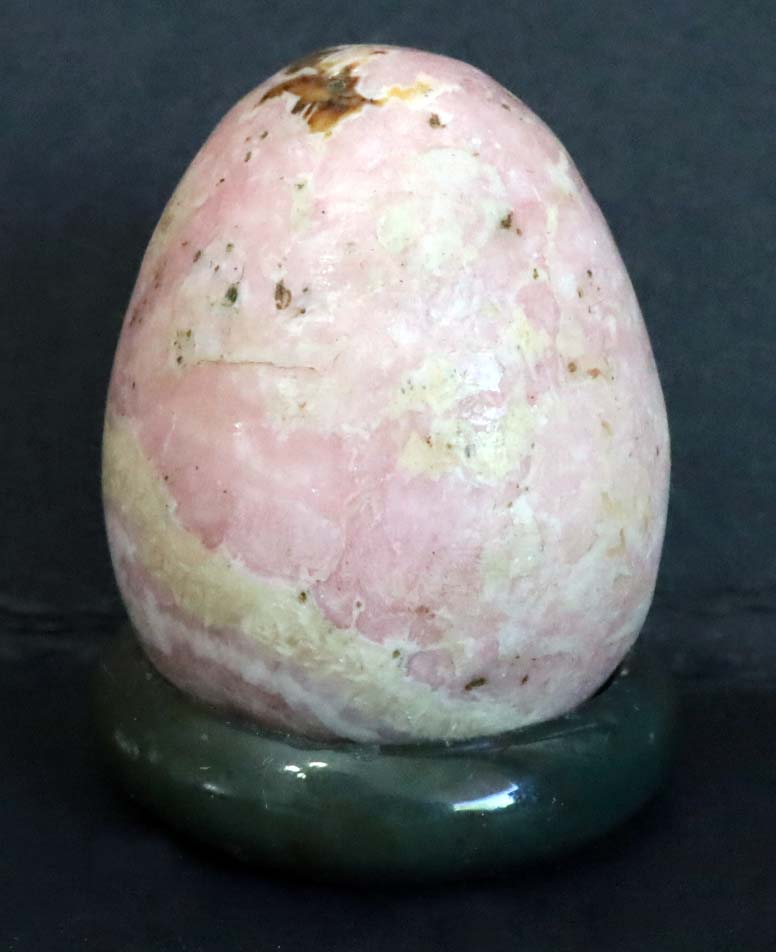 Peru Rhodochrosite Polished Egg - 1.1" (28mm) - Rhodochrosite Stone - Pink Rhodochrosite Gemstone - Heart Healer Crystal SME7