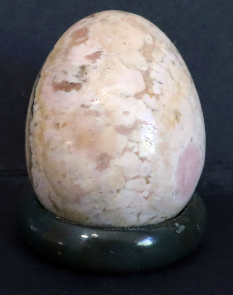 Peru Rhodochrosite Polished Egg - 1.1" (28mm) - Rhodochrosite Stone - Pink Rhodochrosite Gemstone - Heart Healer Crystal SME8