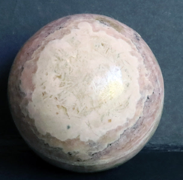 Peru Rhodochrosite Polished Sphere - 1.5" (38mm) - Rhodochrosite Stone - Pink Rhodochrosite Gemstone - Heart Healer Crystal SMS1