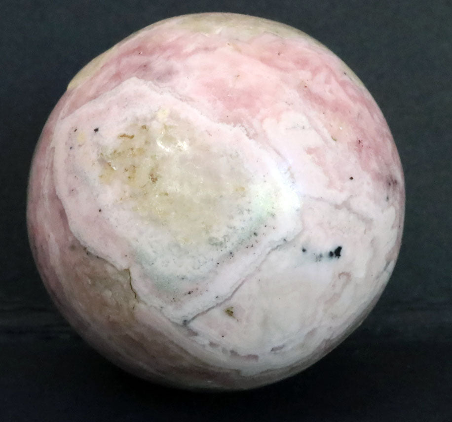 Peru Rhodochrosite Polished Sphere - 1.5" (37mm) - Rhodochrosite Stone - Pink Rhodochrosite Gemstone - Heart Healer Crystal SMS3