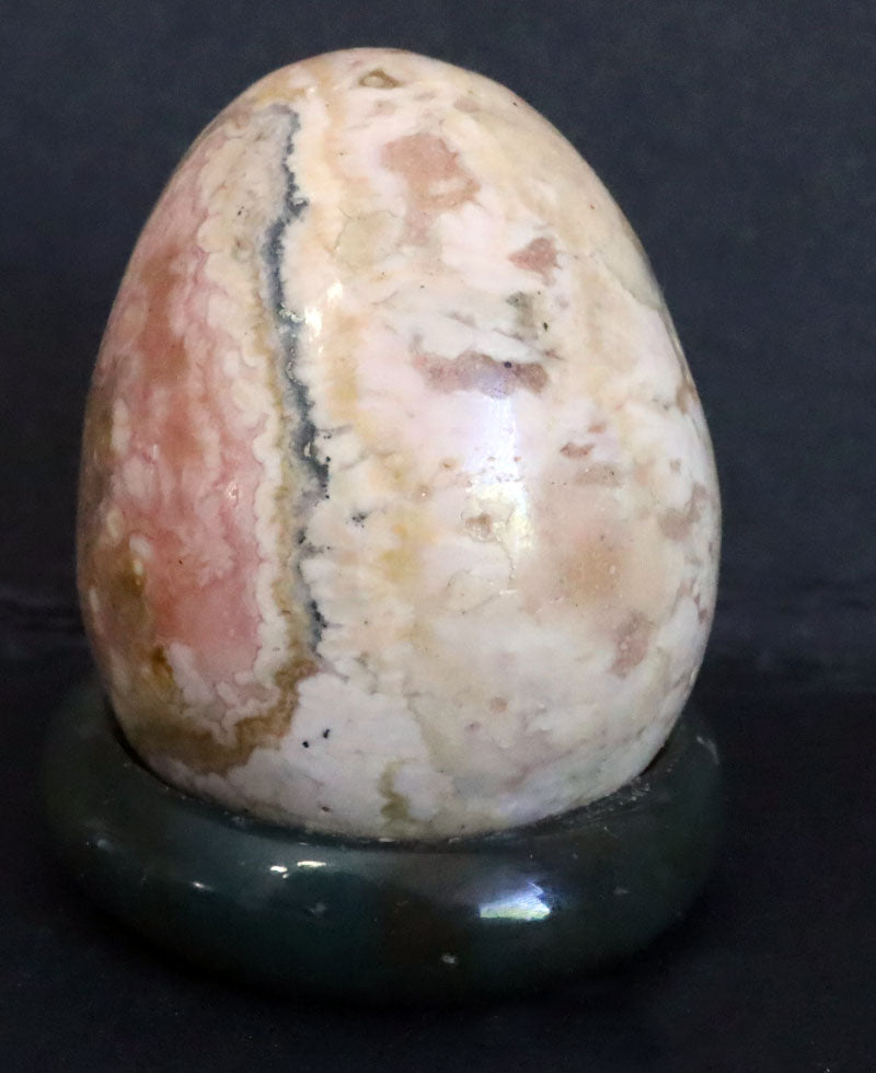 Peru Rhodochrosite Polished Egg - 1.1" (28mm) - Rhodochrosite Stone - Pink Rhodochrosite Gemstone - Heart Healer Crystal SME8